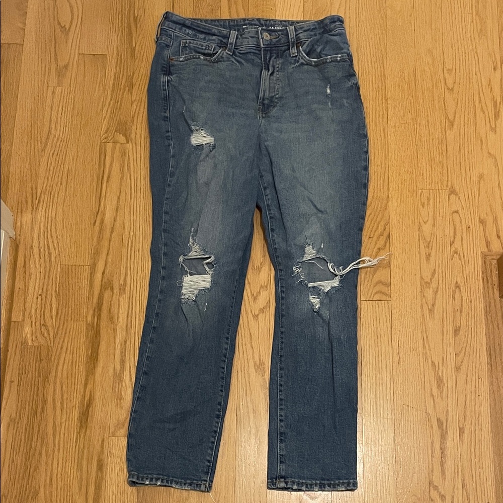 Old Navy High Rise Distressed Denim Jeans